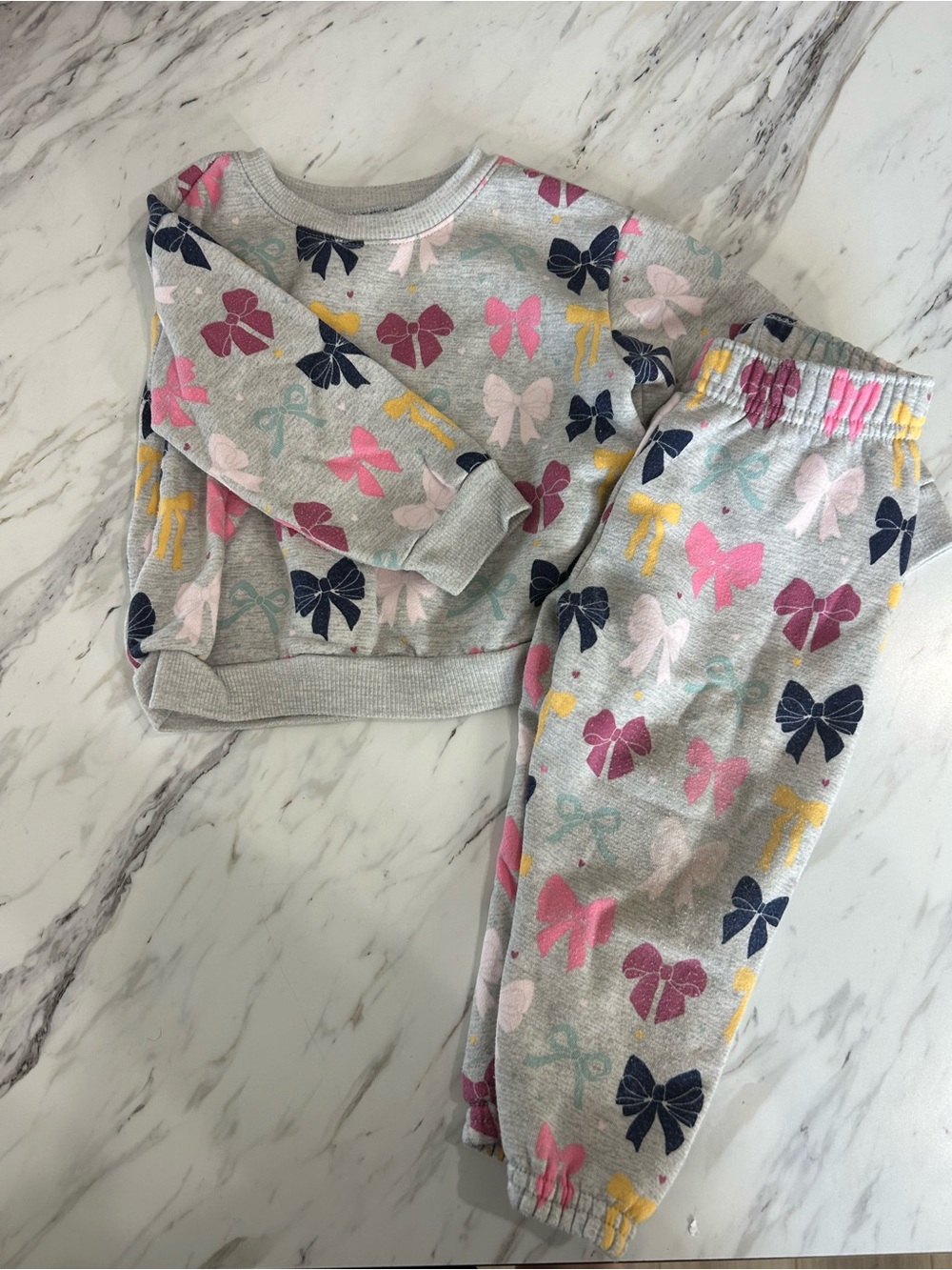 18M Garanimals Baby Bow Print Sweatshirt Pants Set
